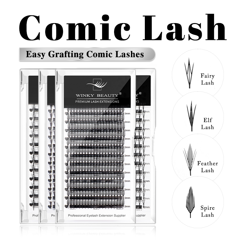 Anime Cosplay Lashes - Winky Beauty Готовые узкие ресницы-«феи» с