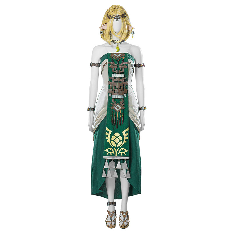 Anime Cosplay Dress For Women - Костюм для косплея Zelda Green Princess