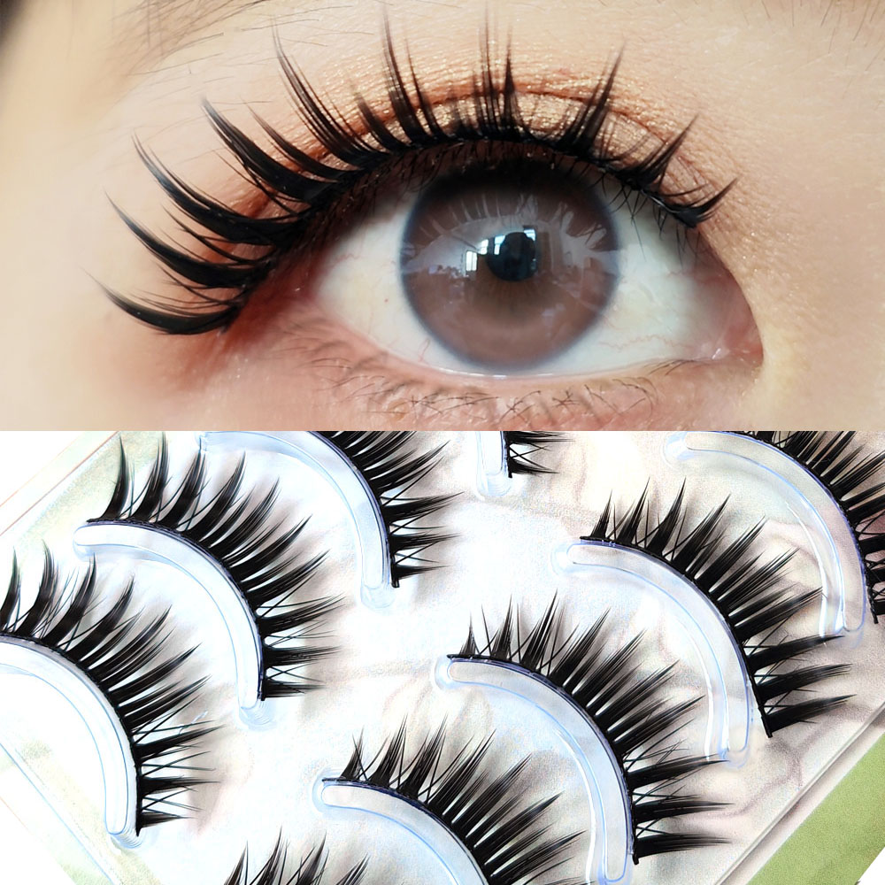 Anime Cosplay Lashes - 5 пар, длинные натуральные ресницы для