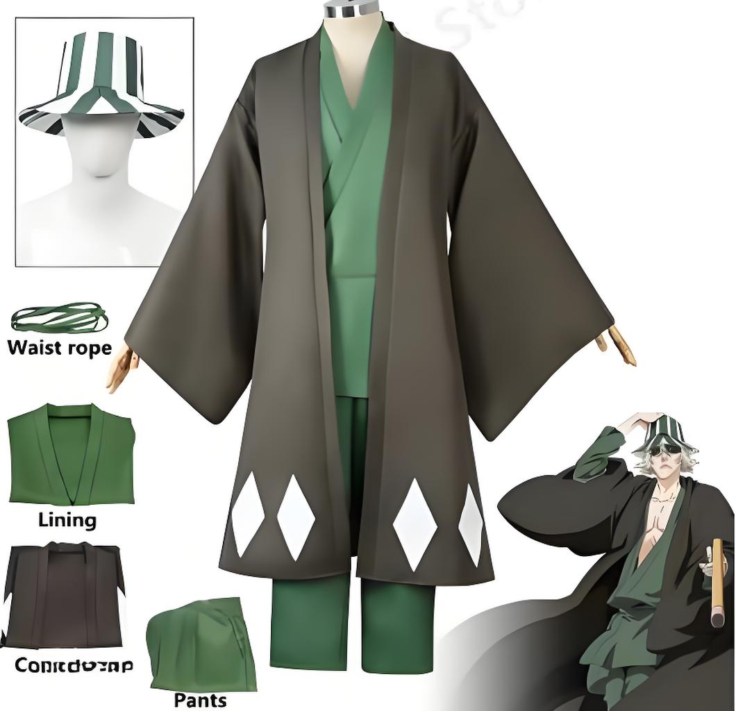 Bleach Captain Coat - Горячее аниме Bleach Косплей Урахара Кисуке