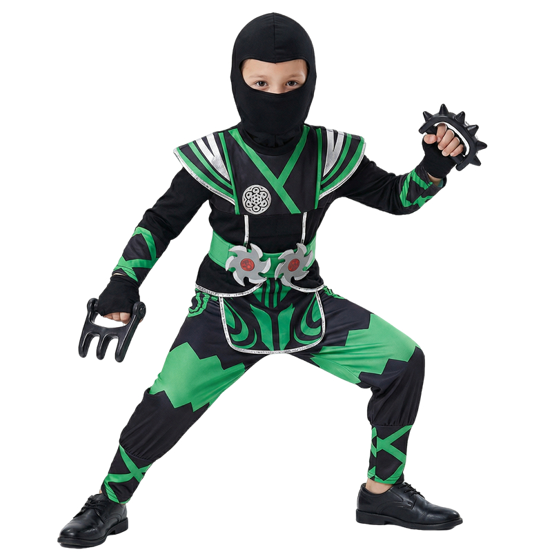 Anime Cosplay Boy - Костюм зеленого ниндзя для детей с