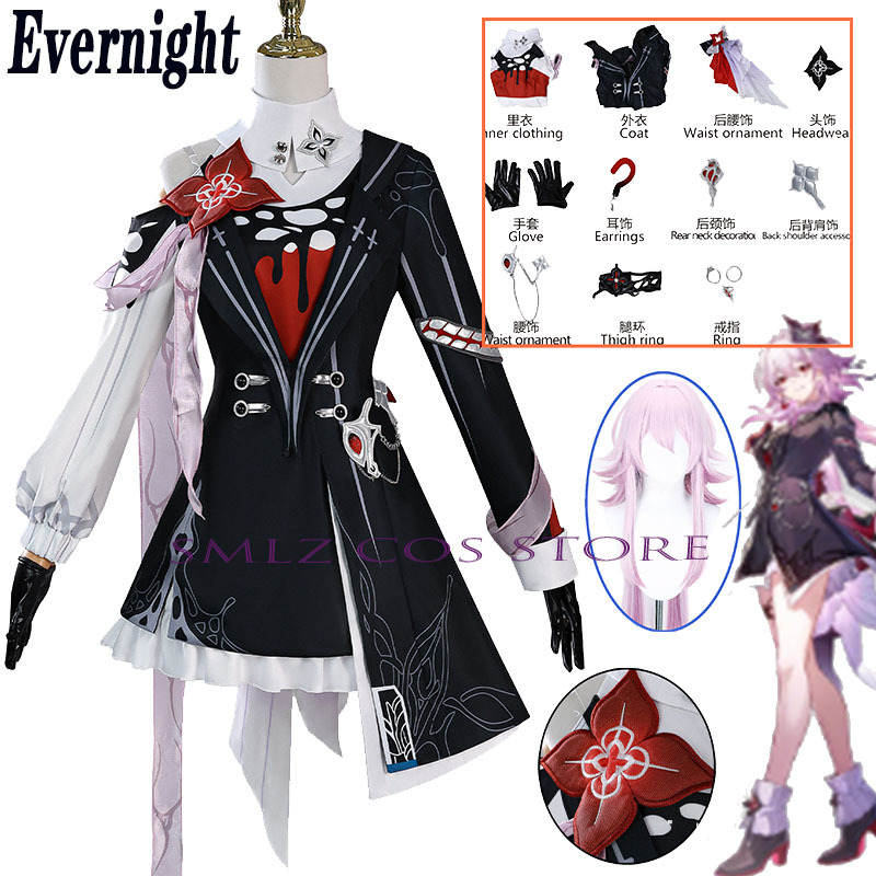 Anime Cosplay Dress For Women - Новый костюм Evernight для косплея Honkai:
