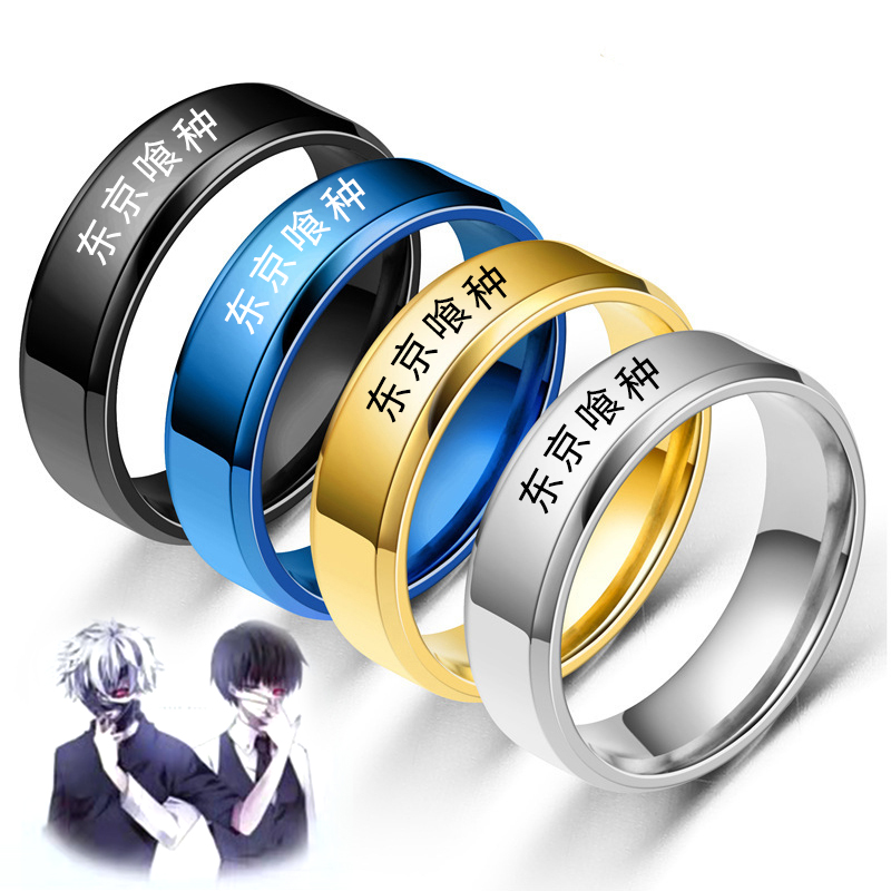 Anime Cosplay Tokyo Ghoul - Модные кольца из нержавеющей стали 316L