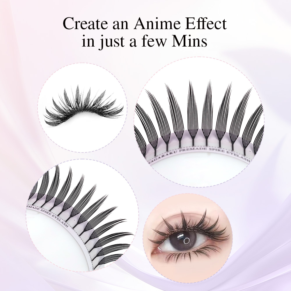 NAGARAKU готовые шипованные ре – обзор и цена Anime Cosplay Lashes