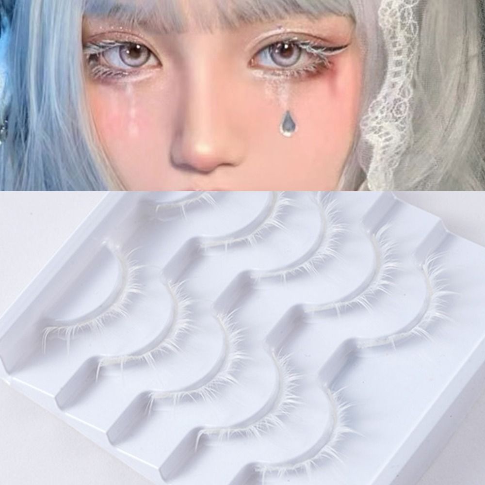 Белые аниме-ресницы с шипами,  – обзор и цена Anime Cosplay Lashes